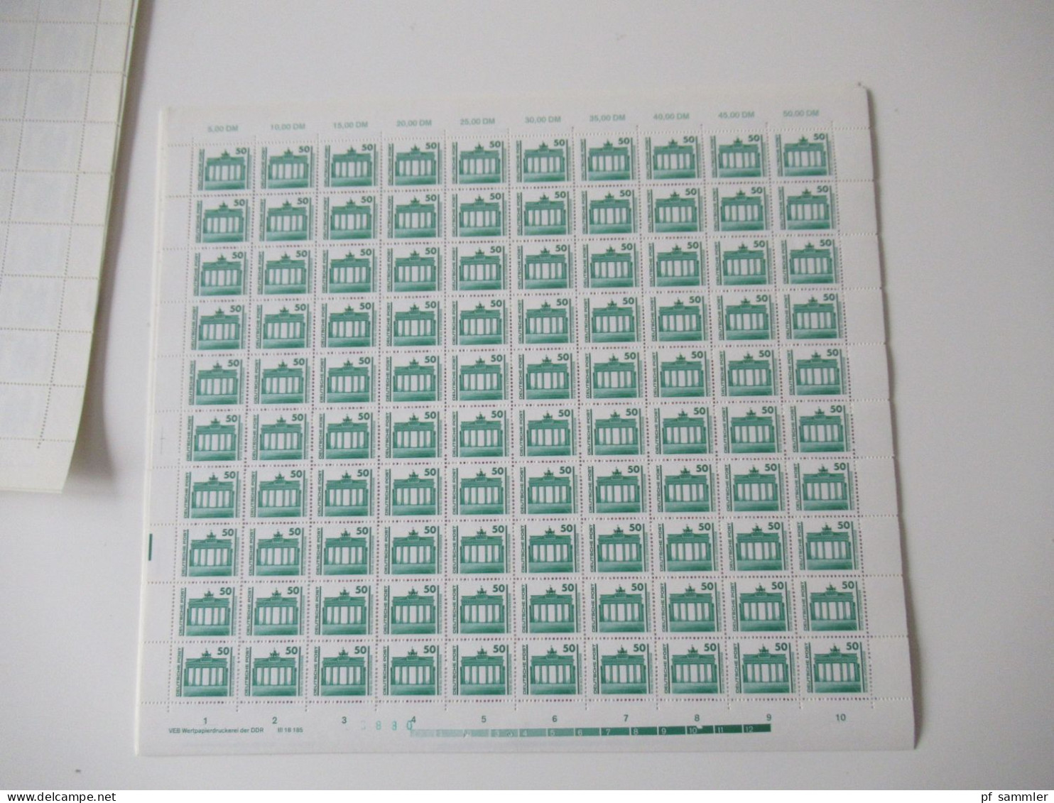 DDR 1990 Bogenmappe Mit Dem Satz Nr.3344 / 3352 In Kompletten Bogen!! Mit Vielen Plattenfehlern!! über 2000€ KW - Unused Stamps