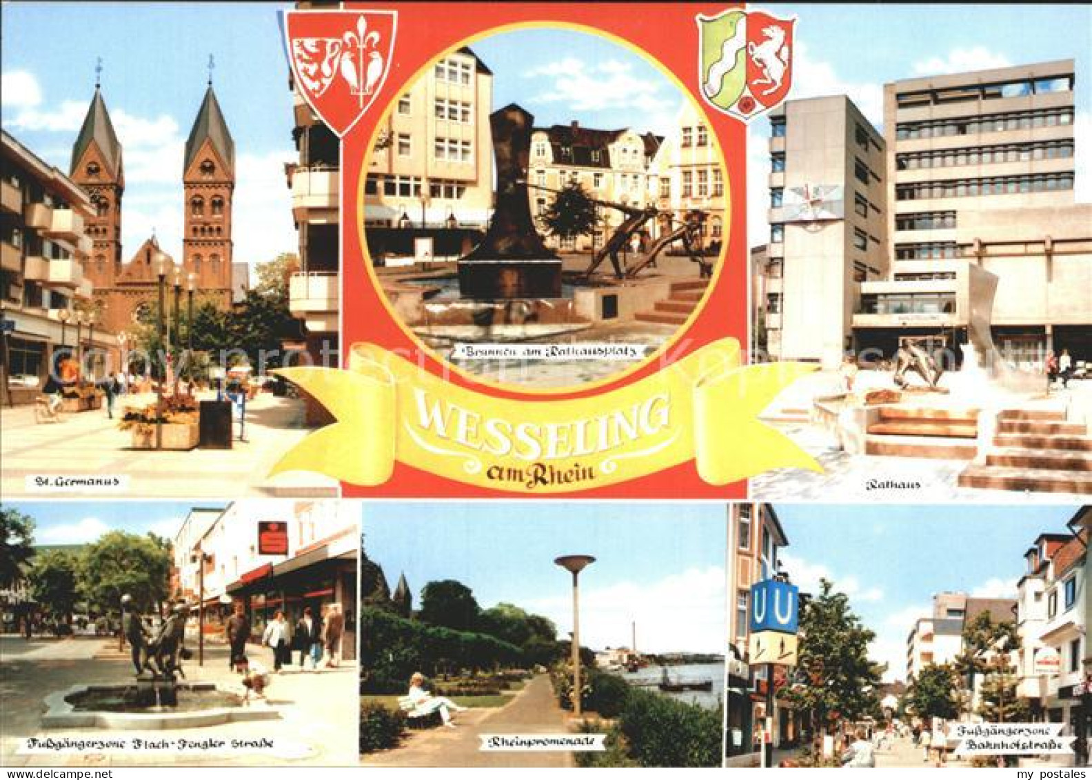 72369456 Wesseling Rathaus Fussgaengerzone Sankt Germanus Rheinpromenade Wesseli - Wesseling