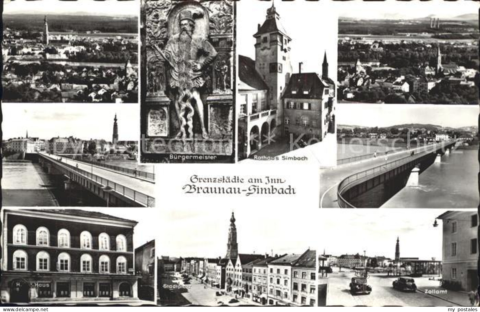 72369007 Simbach Inn Braunau Rathaus Buergermeister Relief Innbruecke Stadtplatz - Simbach