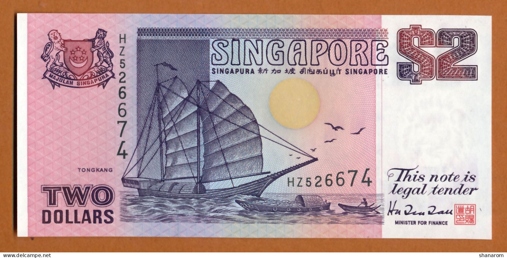 SINGAPORE // TWO DOLLARS // UNC-NEUF - Singapore