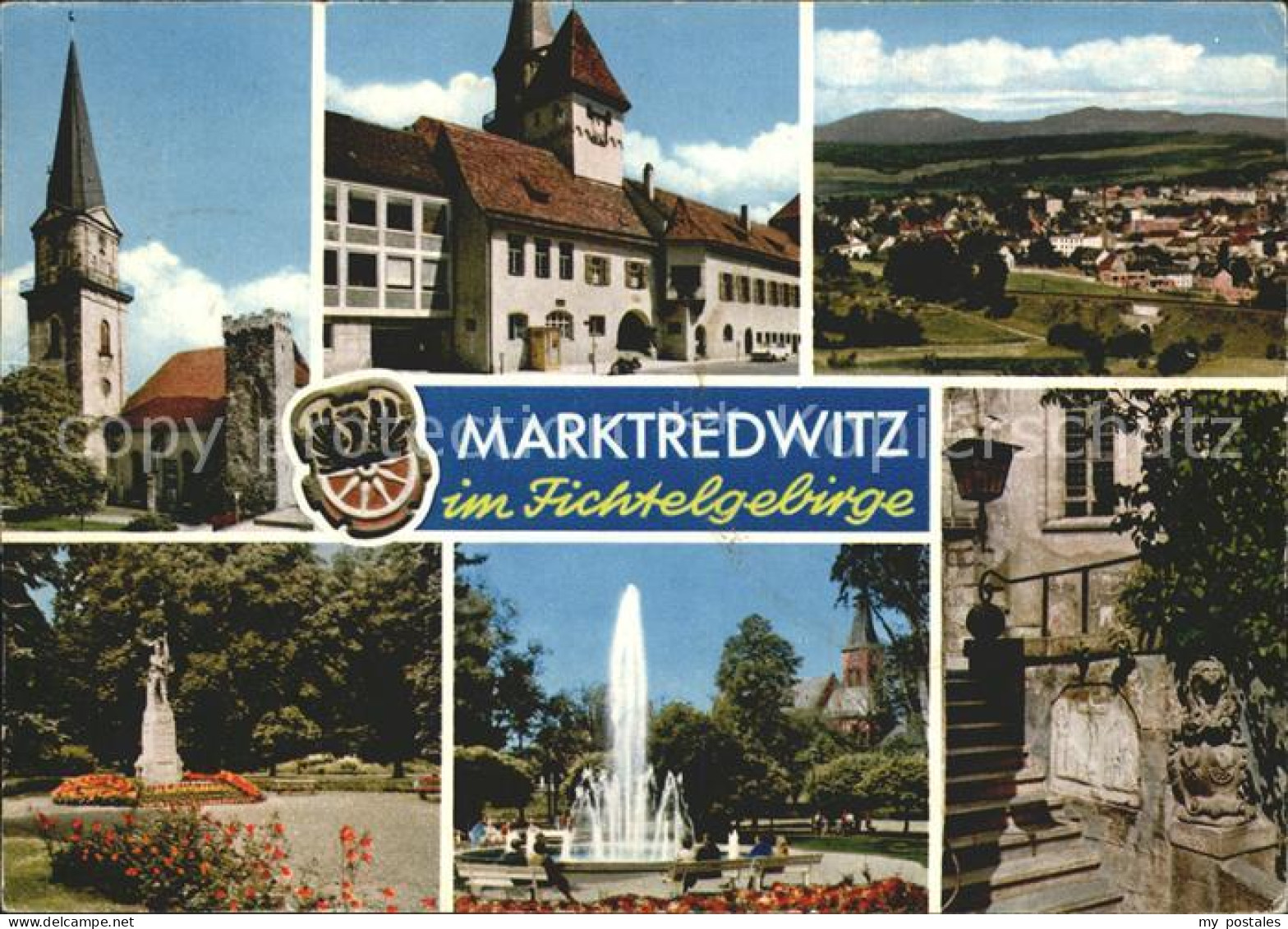 72367783 Marktredwitz Kirchturm Springbrunnen  Marktredwitz - Marktredwitz