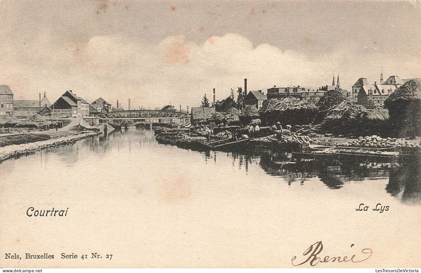 BELGIQUE - Courtrai - Vue Sur La Lys ​- Carte Postale Ancienne - Kortrijk