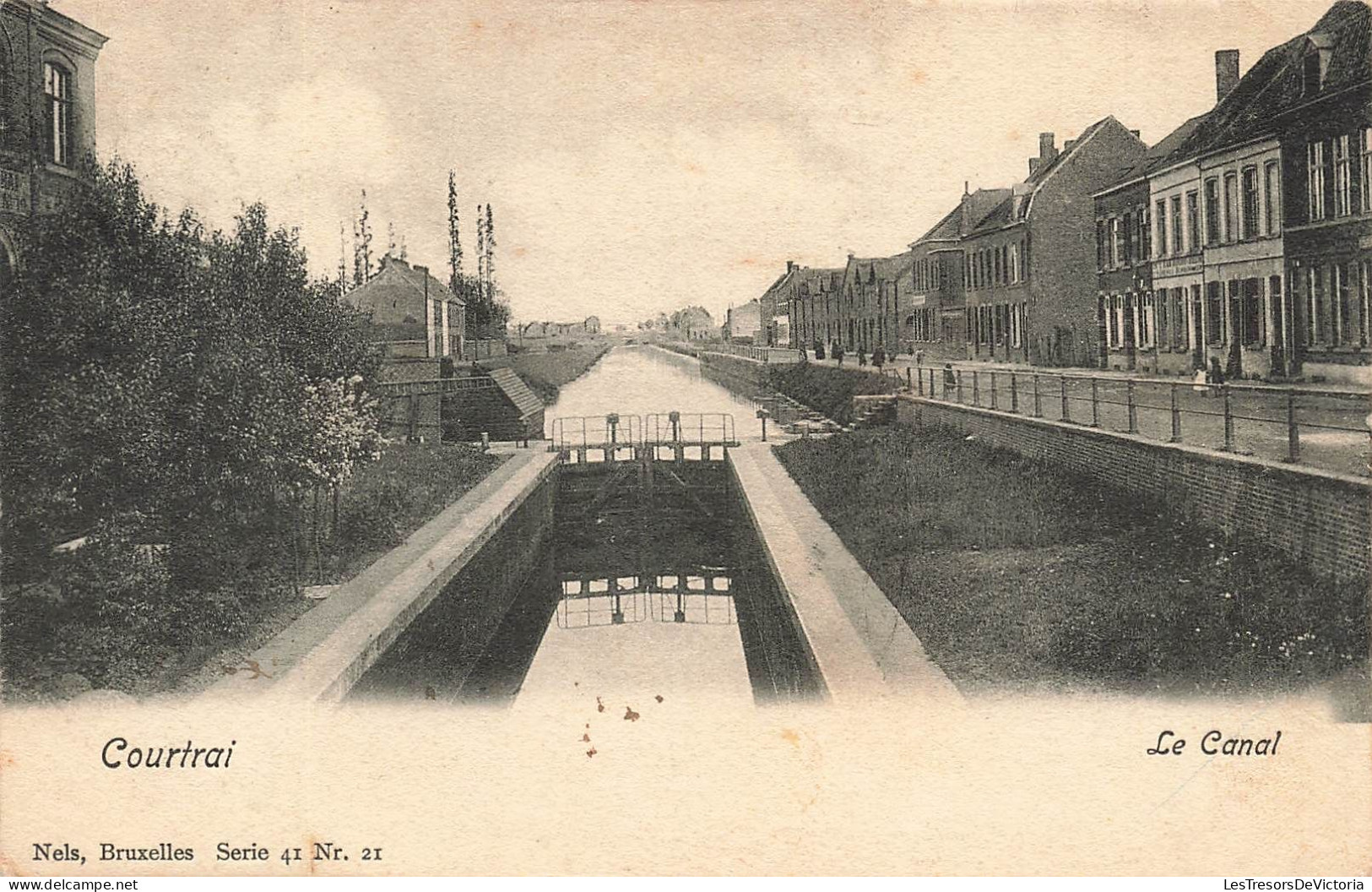 BELGIQUE - Courtrai - Vue Sur Le Canal ​- Carte Postale Ancienne - Kortrijk