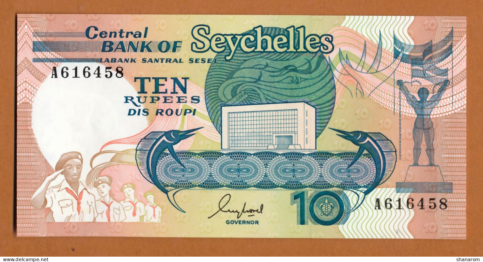 1989 // SEYCHELLES // CENTRAL BANK // TEN RUPEES // UNC-NEUF - Seychellen