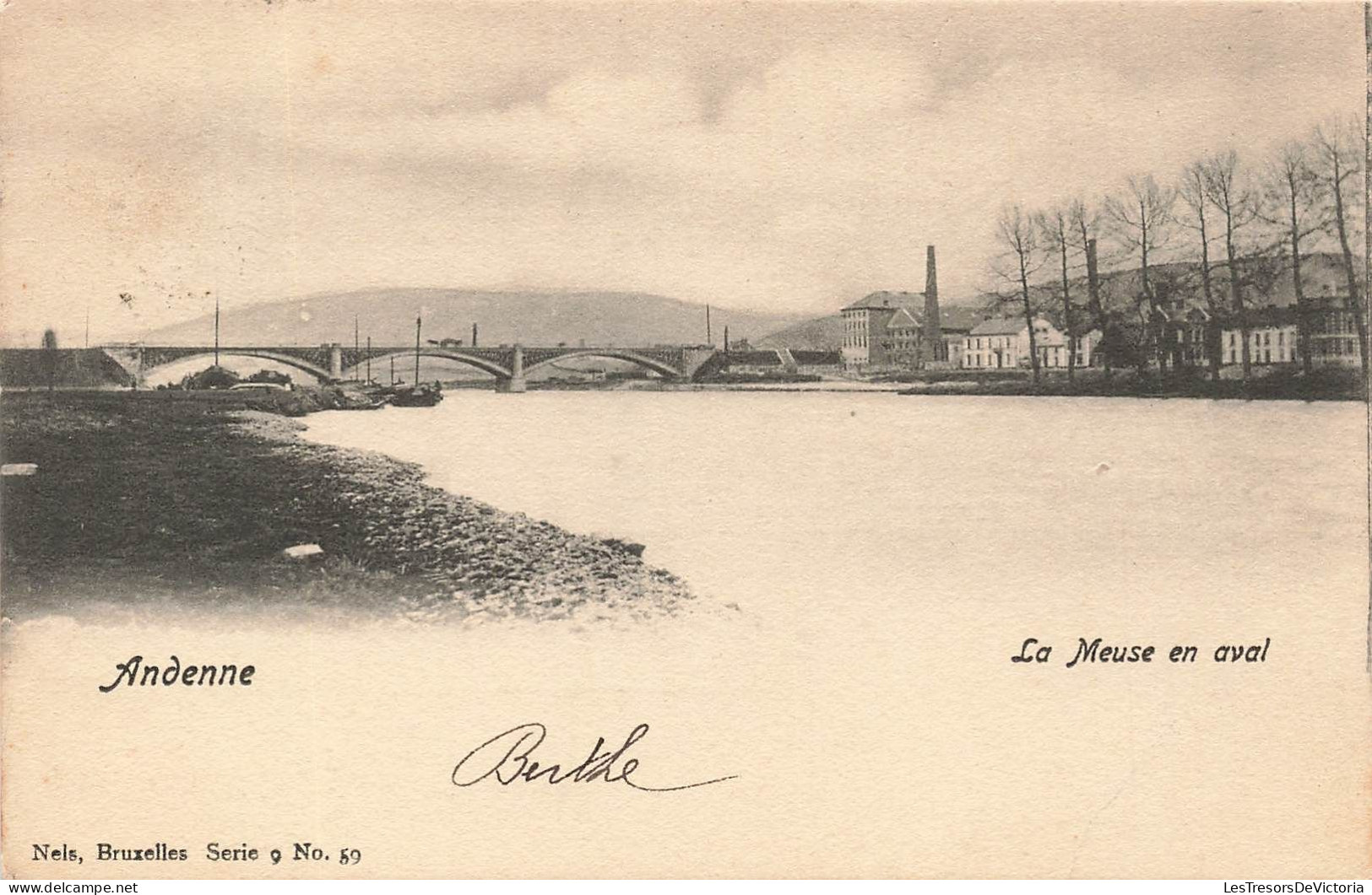 BELGIQUE - Andenne - La Meuse En Aval - Carte Postale Ancienne - Andenne