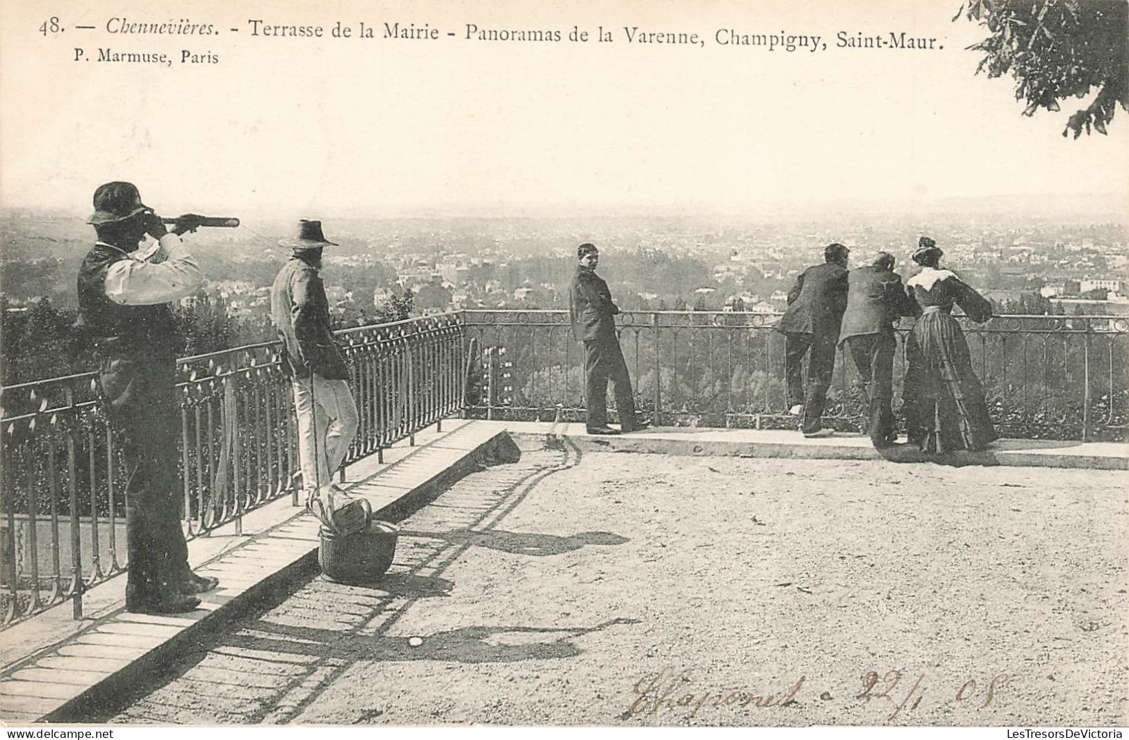 FRANCE - Chennevières - Terrasse De La Mairie - Panoramas De La Varenne, Champigny, Saint Maur - Carte Postale Ancienne - Chennevieres Sur Marne