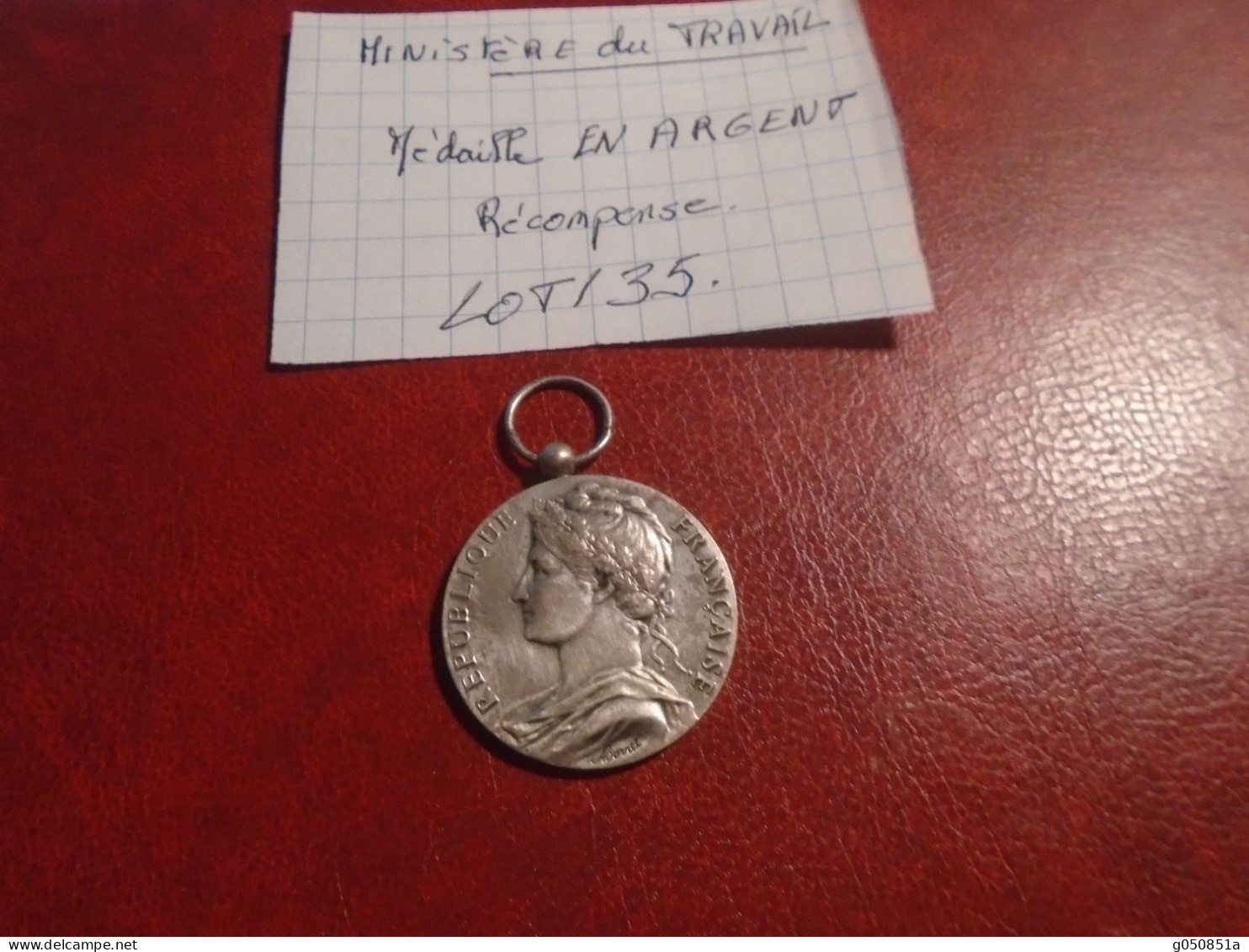 Medaille En ARGENT   (MINISTERE DU TRAVAIL !!  ** SUPERBE ETAT  RARE!!!!**  7 Photos - Altri & Non Classificati