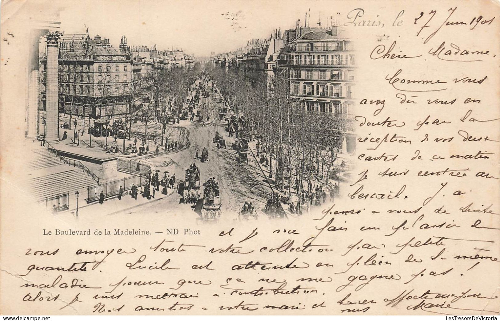 FRANCE - Marseille - Le Boulevard De La Madeleine - ND Phot - Dos Non Divisé - Carte Postale Ancienne - Ohne Zuordnung