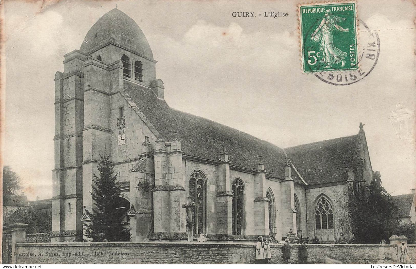 FRANCE - Guiry - L'Eglise - Carte Postale Ancienne - Guiry En Vexin