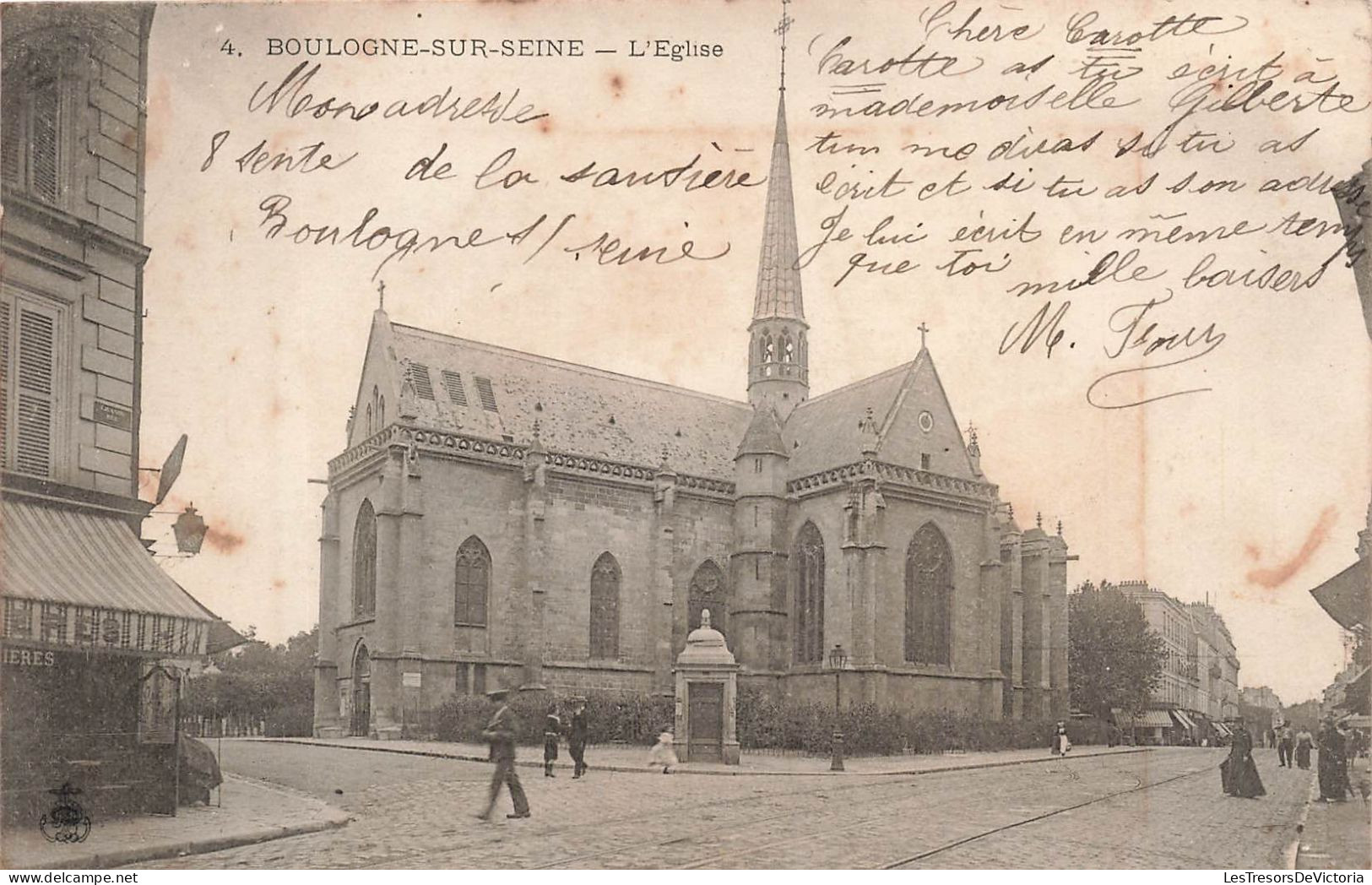 FRANCE - Boulogne Sur Seine - L'Eglise - Dos Non Divisé - Carte Postale Ancienne - Boulogne Billancourt