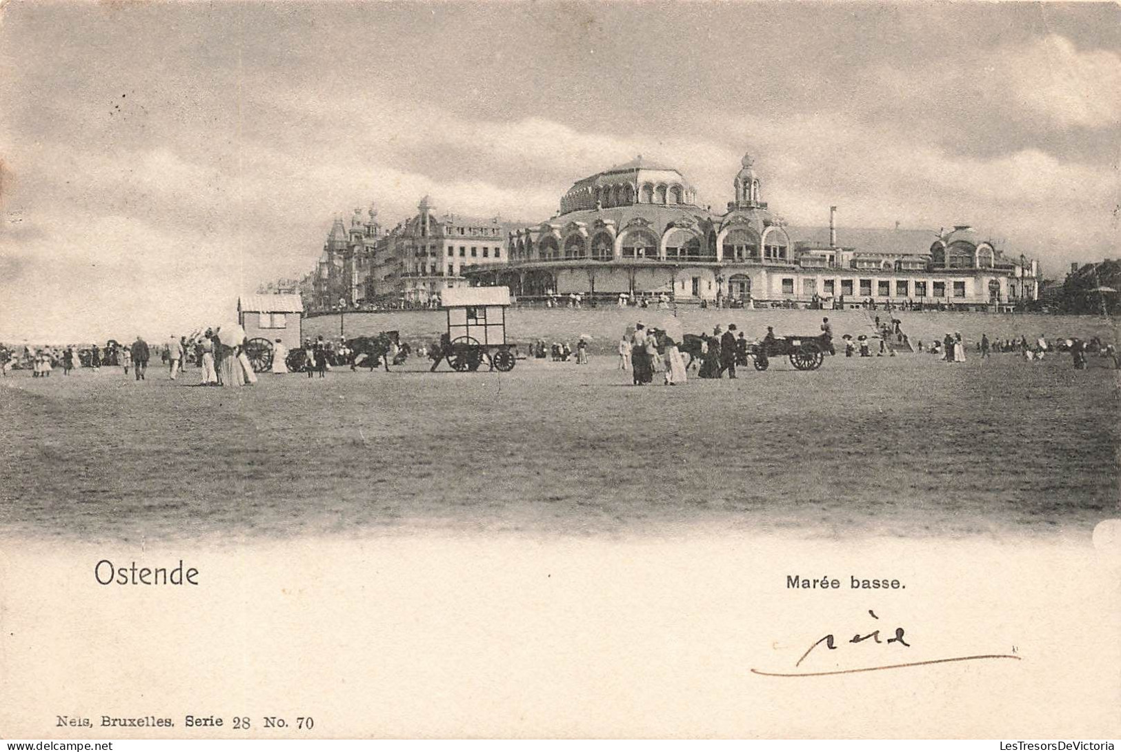 BELGIQUE - Ostende - La Marée Basse - Animé - Carte Postale Ancienne - Oostende