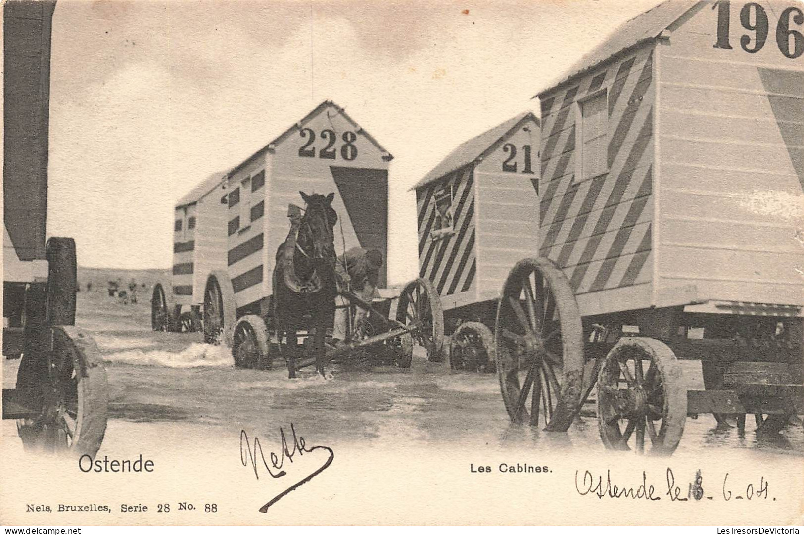 BELGIQUE - Ostende - Les Cabines De Bains à La Plage - Carte Postale Ancienne - Oostende