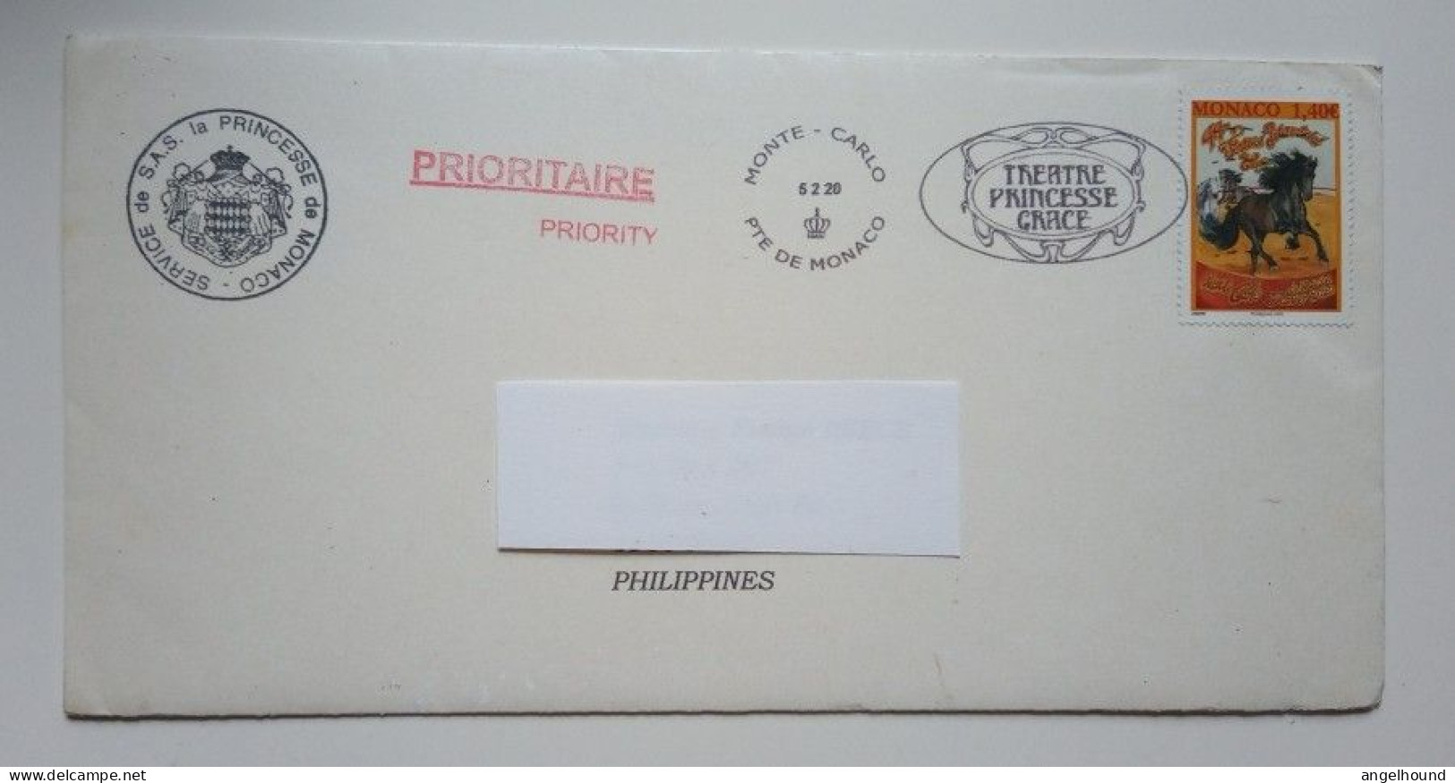 Cover From Monaco To Philippines 2020 - Lettres & Documents