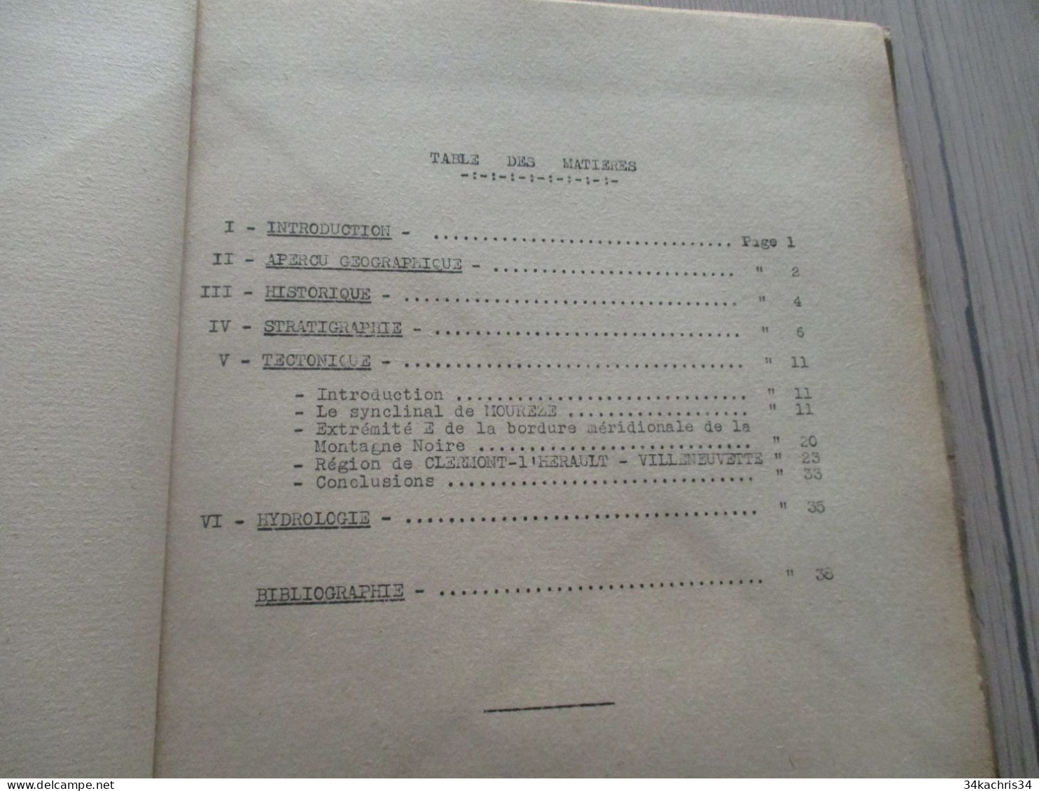 Robert Plégat 1952 Etude tectonique des terrains secondaires de la Région de Clermont L'Hérault