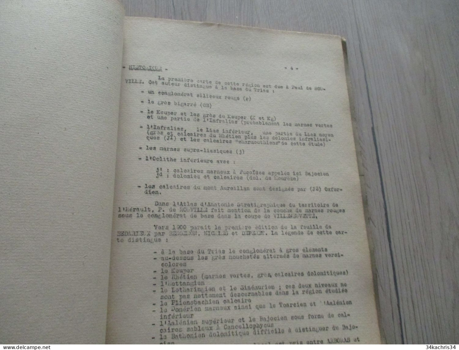 Robert Plégat 1952 Etude tectonique des terrains secondaires de la Région de Clermont L'Hérault