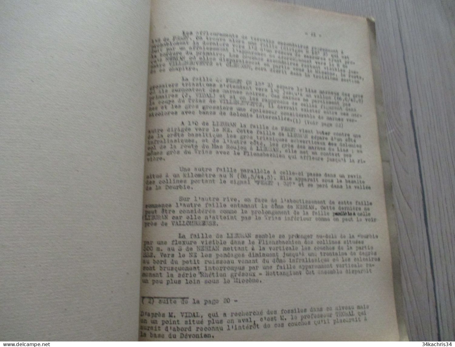 Robert Plégat 1952 Etude tectonique des terrains secondaires de la Région de Clermont L'Hérault