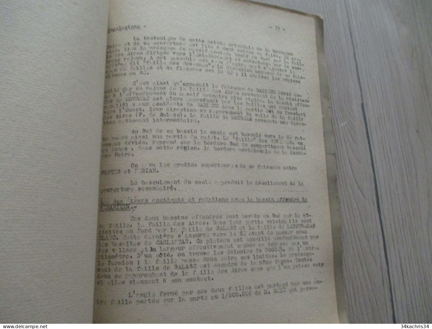 Robert Plégat 1952 Etude tectonique des terrains secondaires de la Région de Clermont L'Hérault