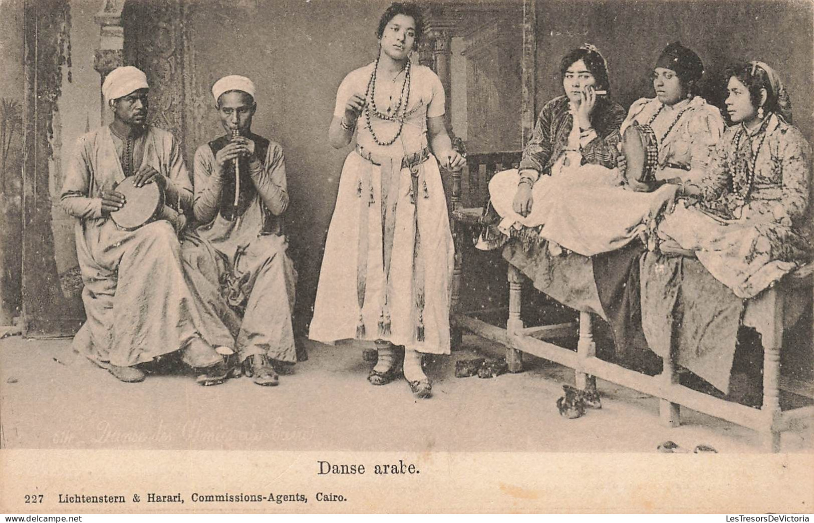 EGYPTE - Danse Arabe - Musiciens Et Danseuse - Dos Non Divisé - Carte Postale Ancienne - Persons