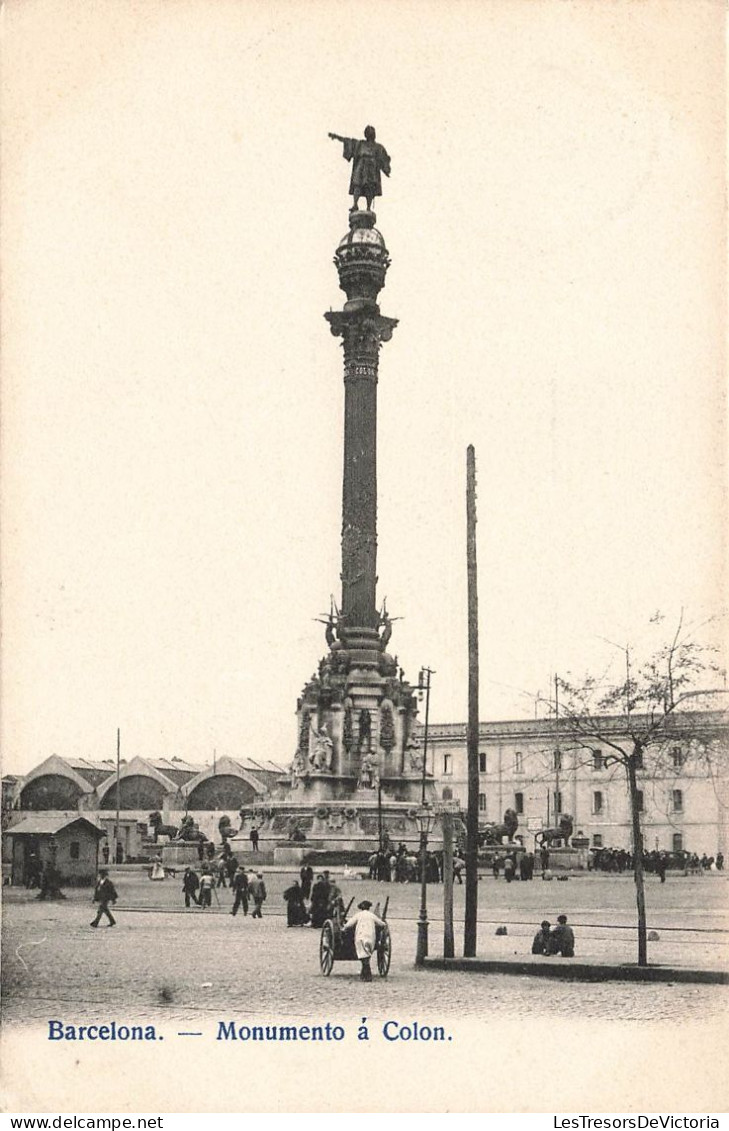 ESPAGNE - Barcelona - Monumento A Colon - Dos Non Divisé - Carte Postale Ancienne - Barcelona