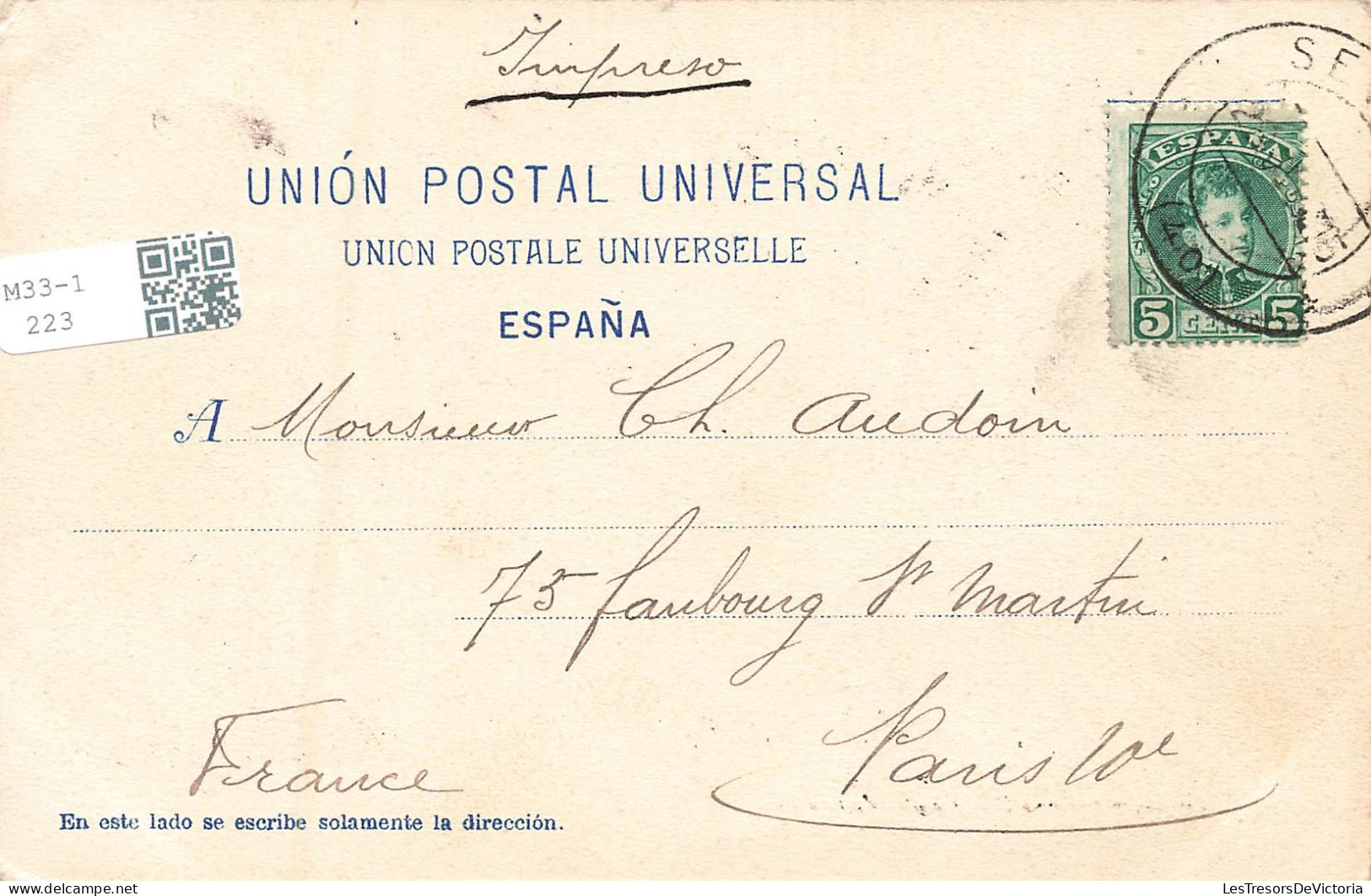 ESPAGNE - Barcelona - Monumento A Rius Y Taulet  - Dos Non Divisé - Carte Postale Ancienne - Barcelona