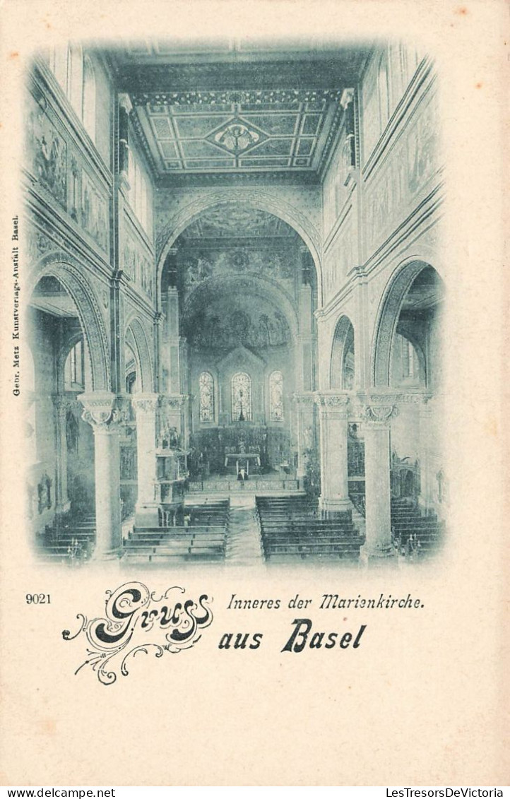 SUISSE - Gruss Aus Basel - Inneres Der Marienkirche - Dos Non Divisé - Carte Postale Ancienne - Bazel