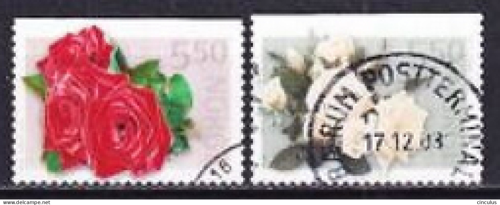 2003. Norway. Roses. Used. Mi. Nr. 1455-56 - Oblitérés
