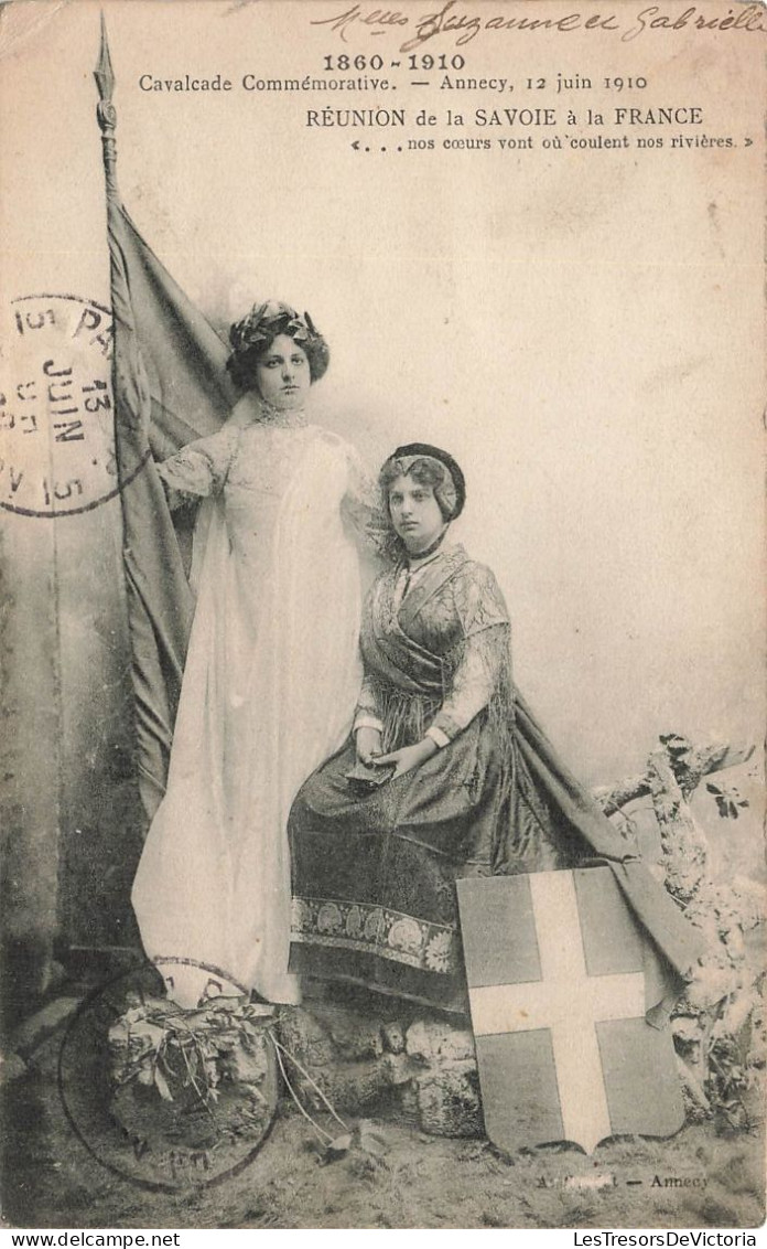 EVÉNEMENTS -  Cavalcade Commémorative - Annecy - 12 Juin 1910 - Réunion De La Savoie à La France- Carte Postale Ancienne - Other & Unclassified