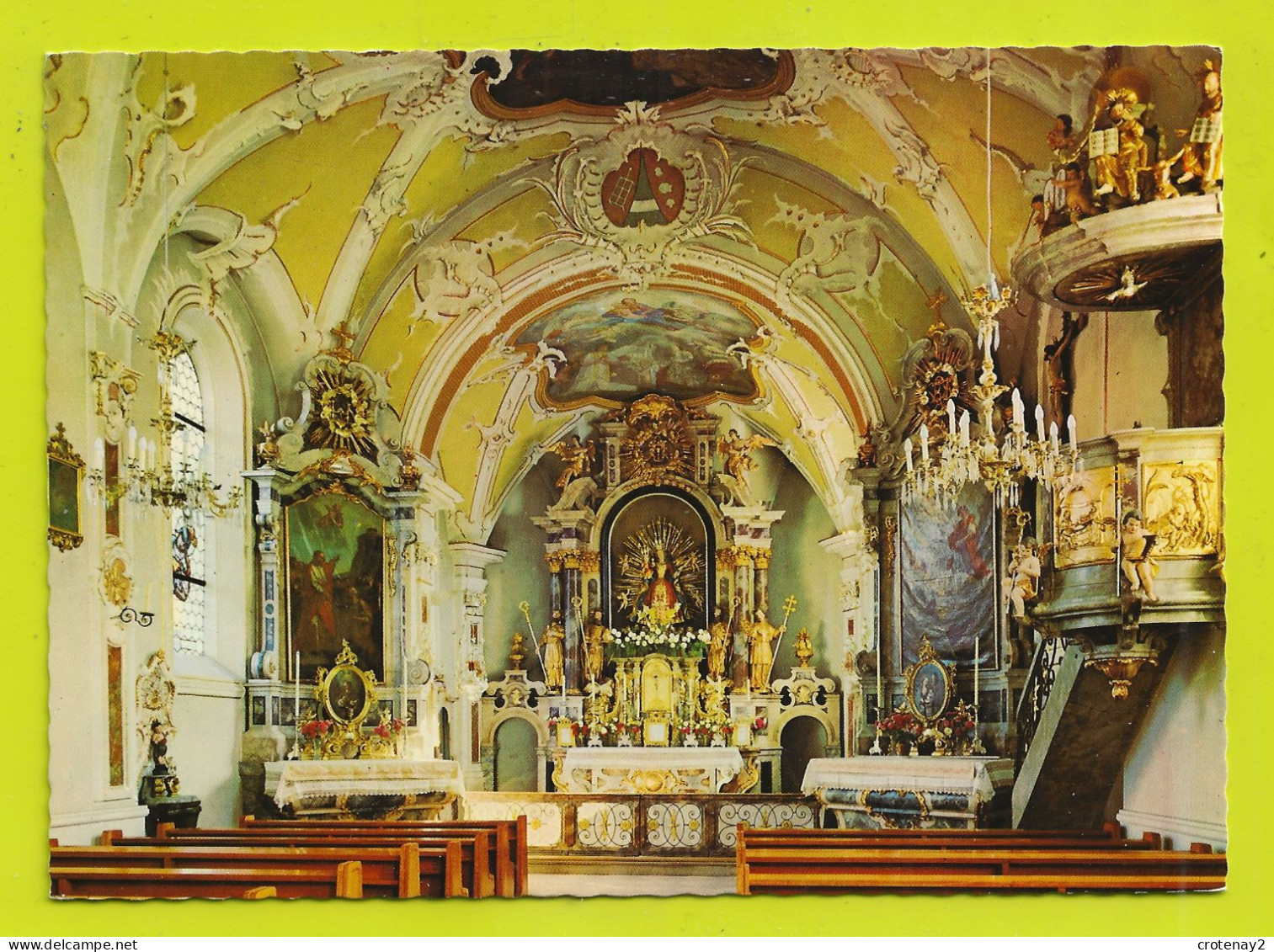 Autriche Tyrol Tirol N°6162 Mutters Pfarrkirche Intérieur De L'Eglise Choeur Autel Chaire VOIR DOS - Mutters