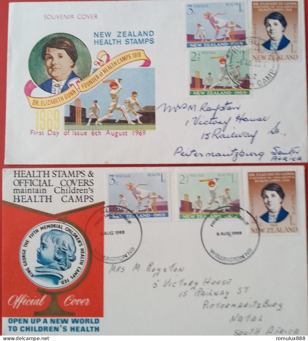 NEW ZEALAND 2X HEALTH COVERS - Cartas & Documentos