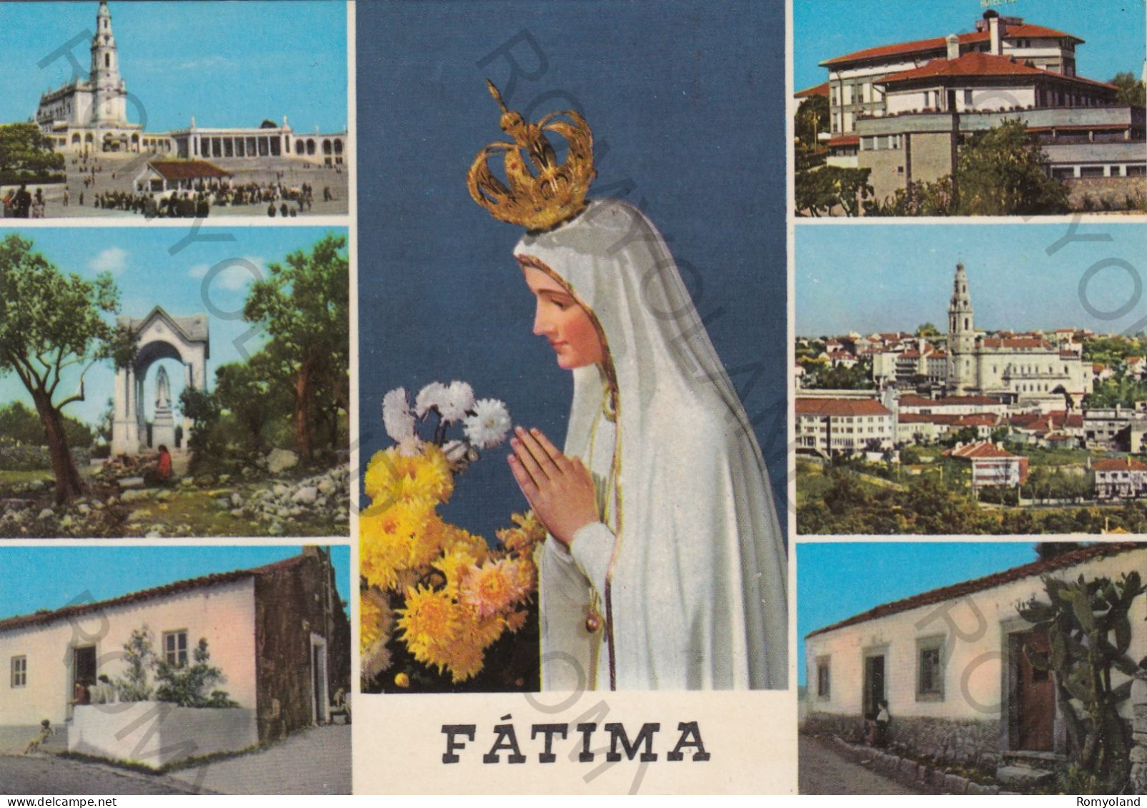 CARTOLINA  FATIMA,OUREM,SANTAREM,PORTOGALLO-RECORDACAO-NON VIAGGIATA - Santarem