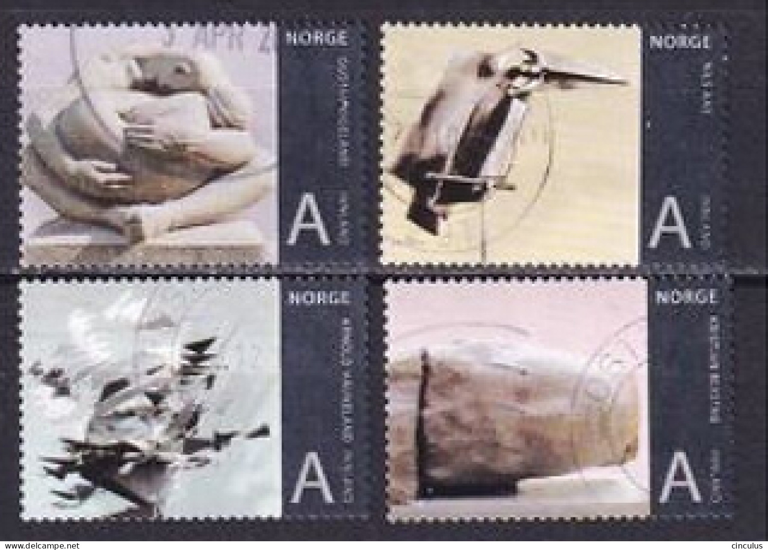 2009. Norway. Sculptures. Used. Mi. Nr. 1700-03 - Used Stamps