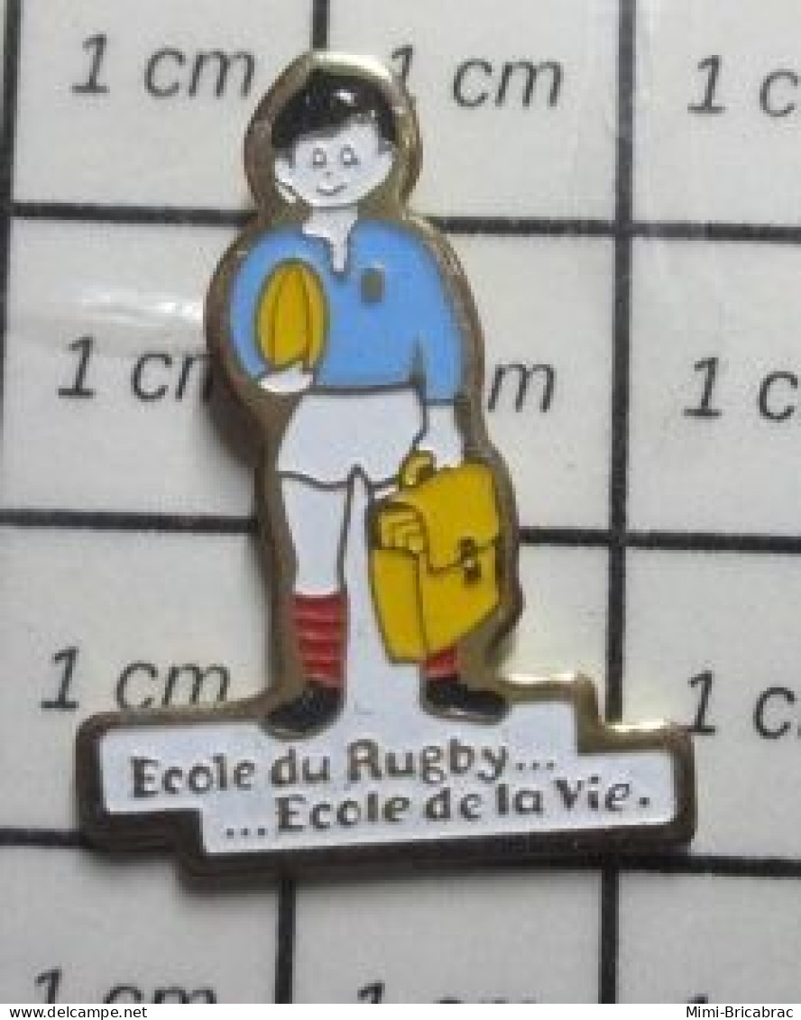 1418A Pin's Pins / Rare Et De Belle Qualité !!! SPORTS / RUGBY ECOLE DU RUGBY ECOLE DE LA VIE - Rugby