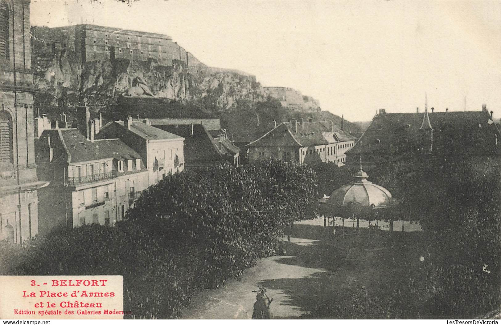 FRANCE - Belfort - La Place D'Armes Et Le Château - Carte Postale Ancienne - Belfort - Ciudad