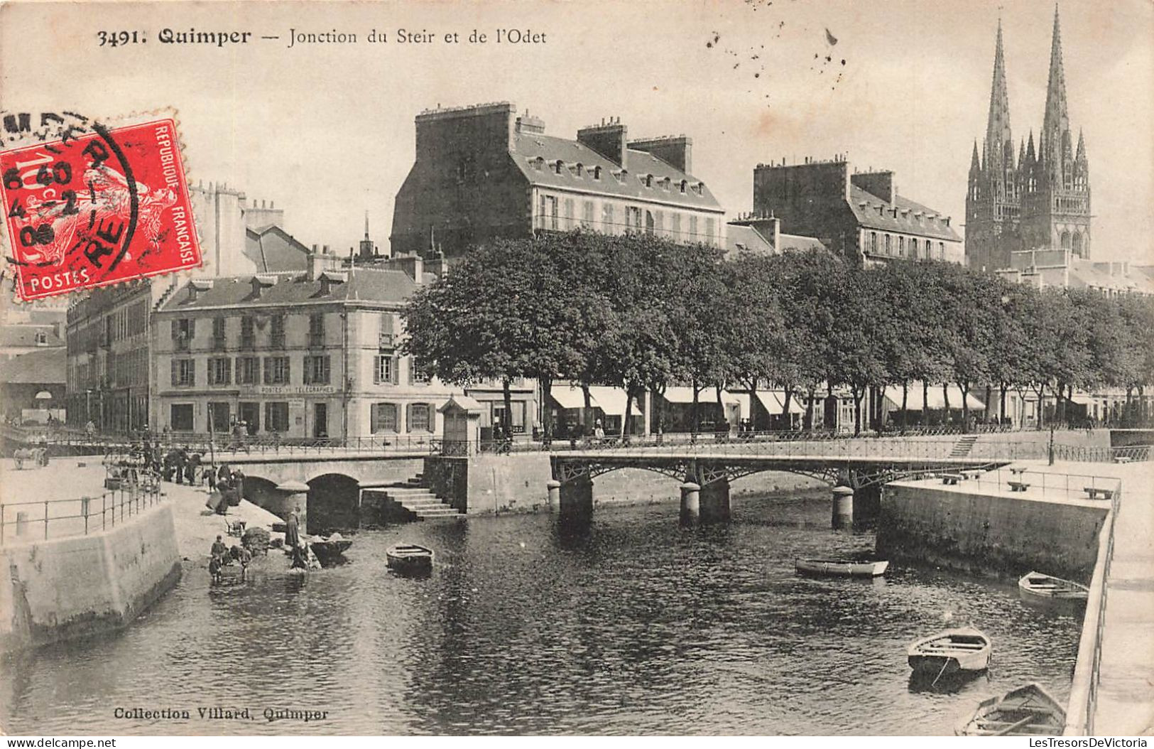 FRANCE - Quimper - Jonction Du Steir Et De L'Odet - Carte Postale Ancienne - Quimper