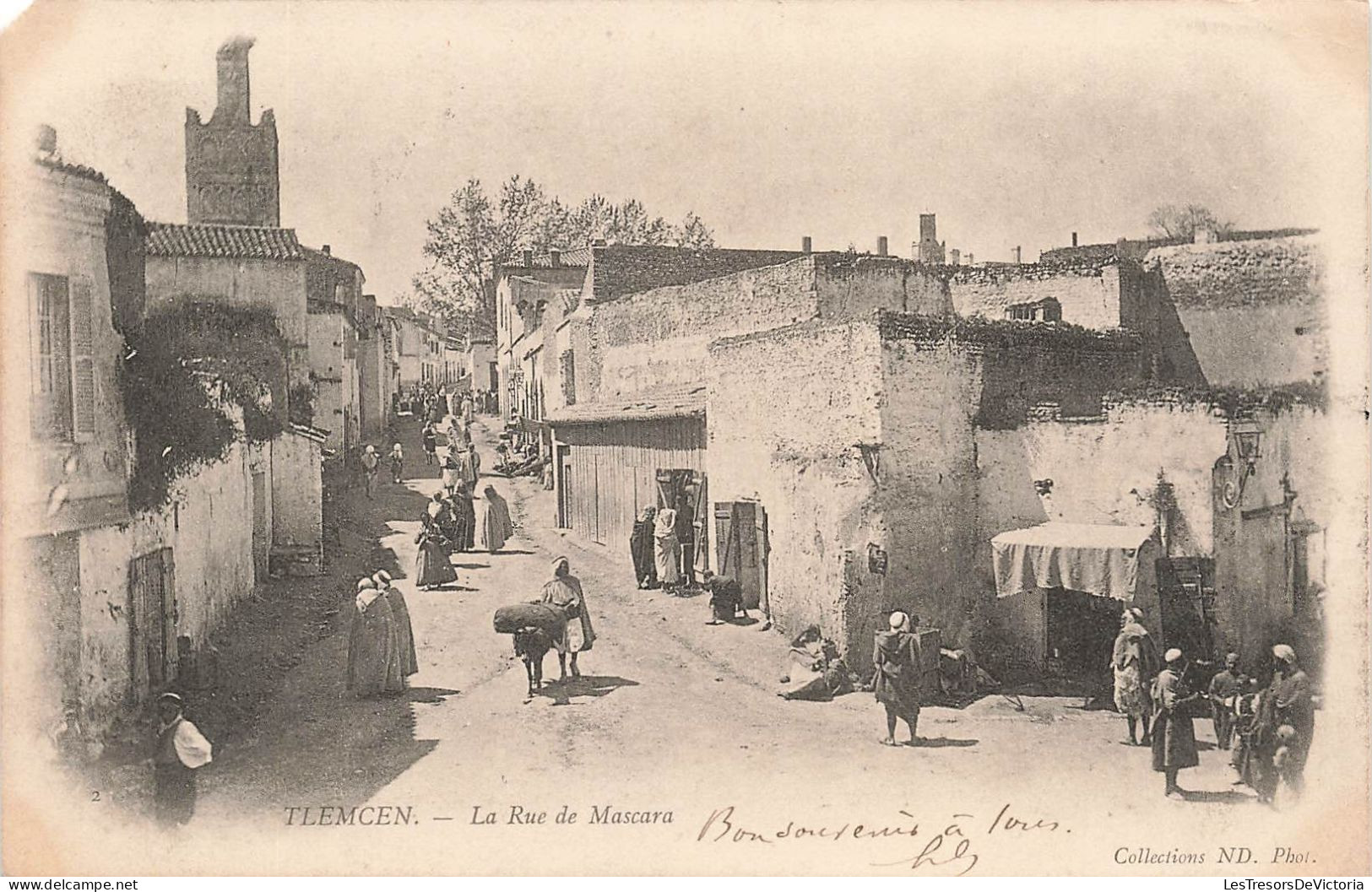 ALGERIE - Tlemcen - Vue Sur La Rue De Mascara - Animé  - Carte Postale Ancienne - Tlemcen