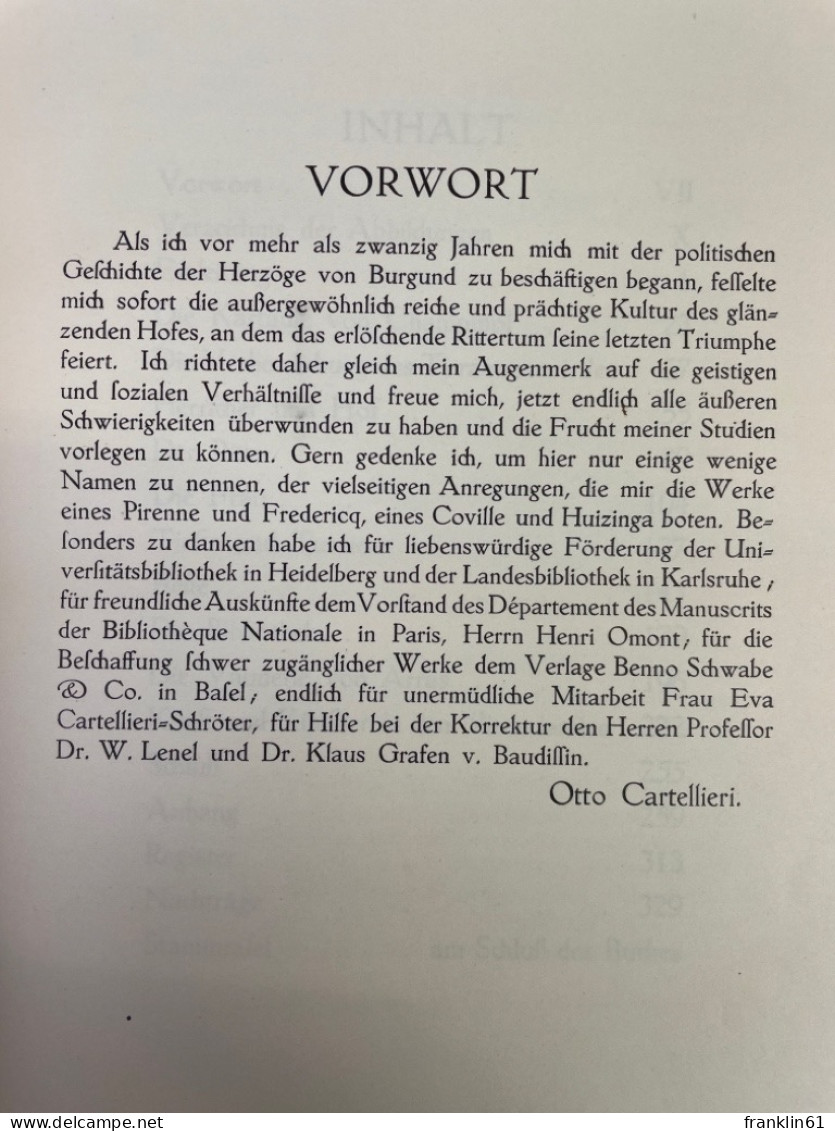 Am Hofe der Herzöge von Burgund : Kulturhistorische Bilder.