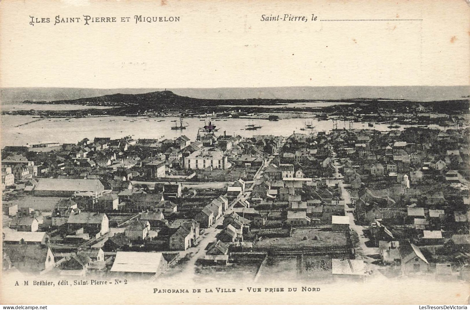 FRANCE - Iles Saint Pierre Et Miquelon - Panorama De La Ville - Vue Prise Du Nord - Carte Postale Ancienne - San Pedro Y Miquelón