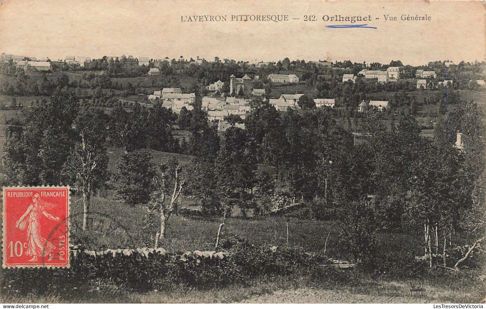 FRANCE - Aveyron Pittoresque - Orlhaguet - Vue Générale - Carte Postale Ancienne - Sonstige & Ohne Zuordnung