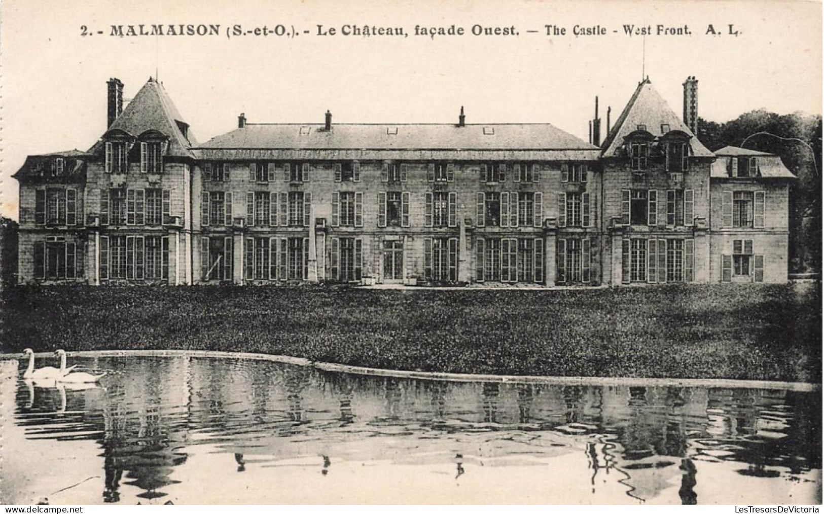 FRANCE - Malmaison - Vue Générale Du Château Façade Ouest - Carte Postale Ancienne - Rueil Malmaison