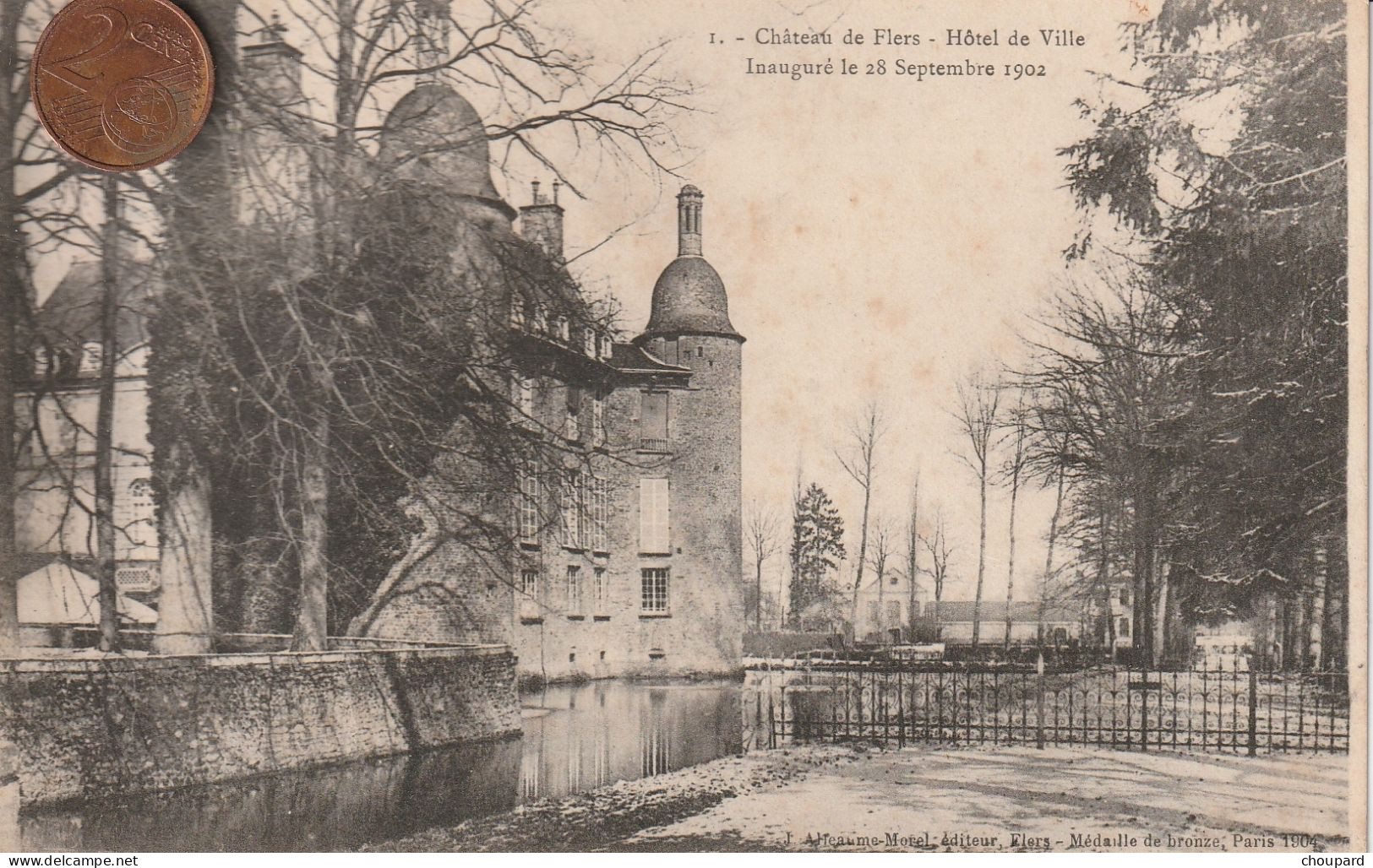 61 - Très Belle Carte Postale Ancienne Du Chateau De Flers    Hotel De Ville - Flers