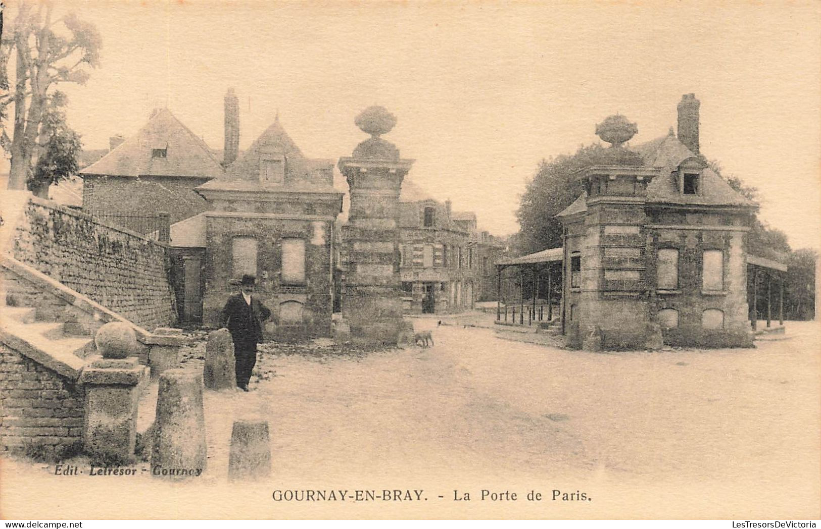 FRANCE - Gournay En Bray - Vue Sur La Porte De Paris - Carte Postale Ancienne - Gournay-en-Bray