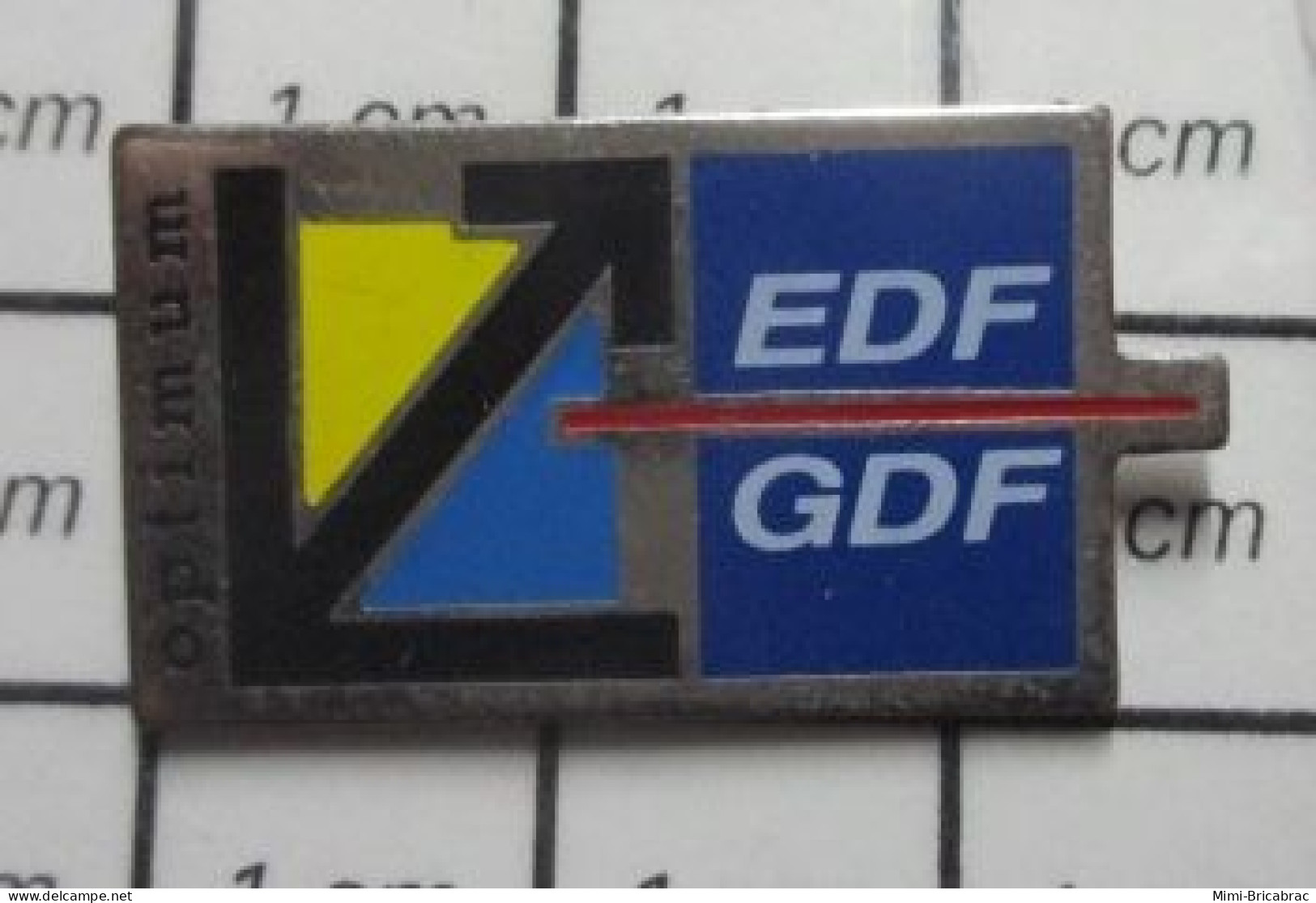 2922  Pin's Pins / Beau Et Rare /  EDF GDF / OPTIMUM - EDF GDF