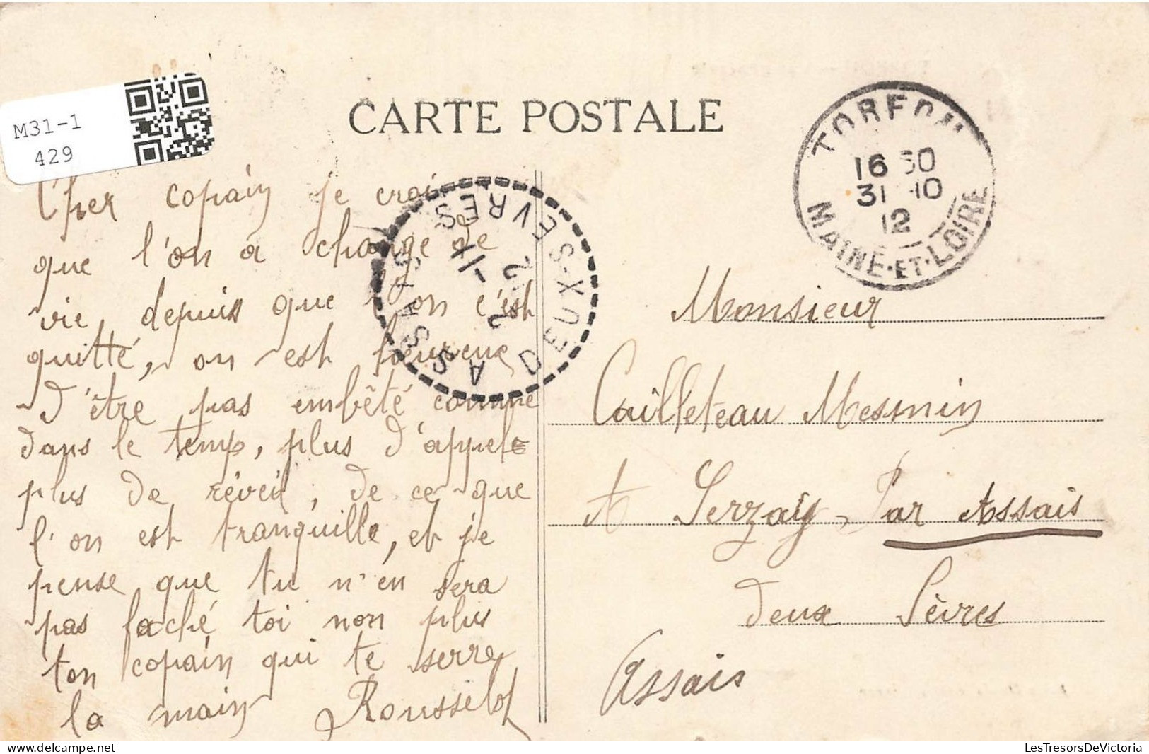 FRANCE - Torfou - Vue Générale - Carte Postale Ancienne - Other & Unclassified