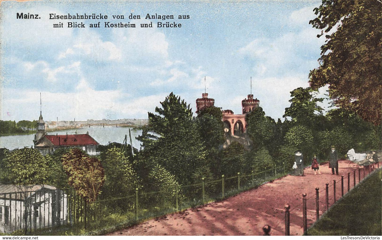 ALLEMAGNE - Mainz - Pont Ferroviaire - Vue Sur Kostheim Et Le Pont - Carte Postale Ancienne - Mainz