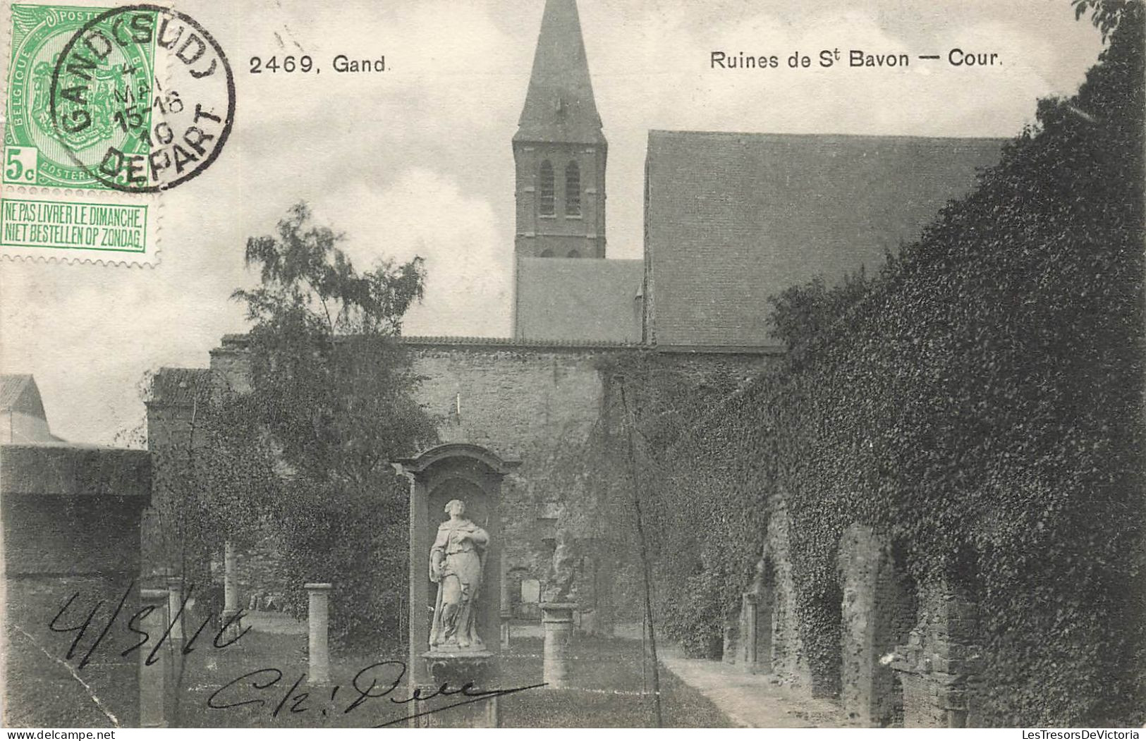 BELGIQUE - Gent - Ruines De Saint Bavon - Cour - Carte Postale Ancienne - Gent