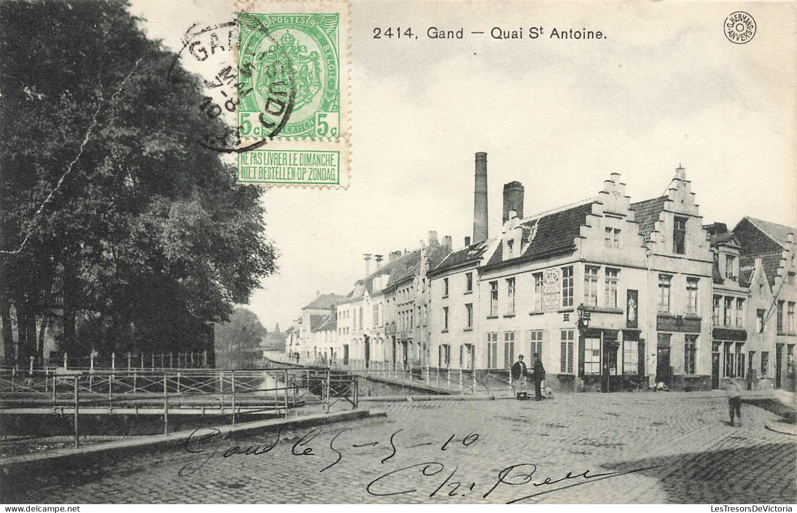 BELGIQUE - Gent - Vue Sur Le Quai De Saint Antoine - Carte Postale Ancienne - Gent