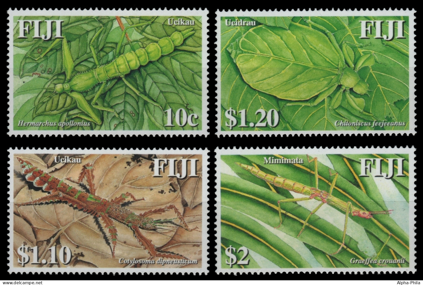 Fidschi 2006 - Mi-Nr. 1177-1180 ** - MNH - Insekten / Insects - Fidji (1970-...)