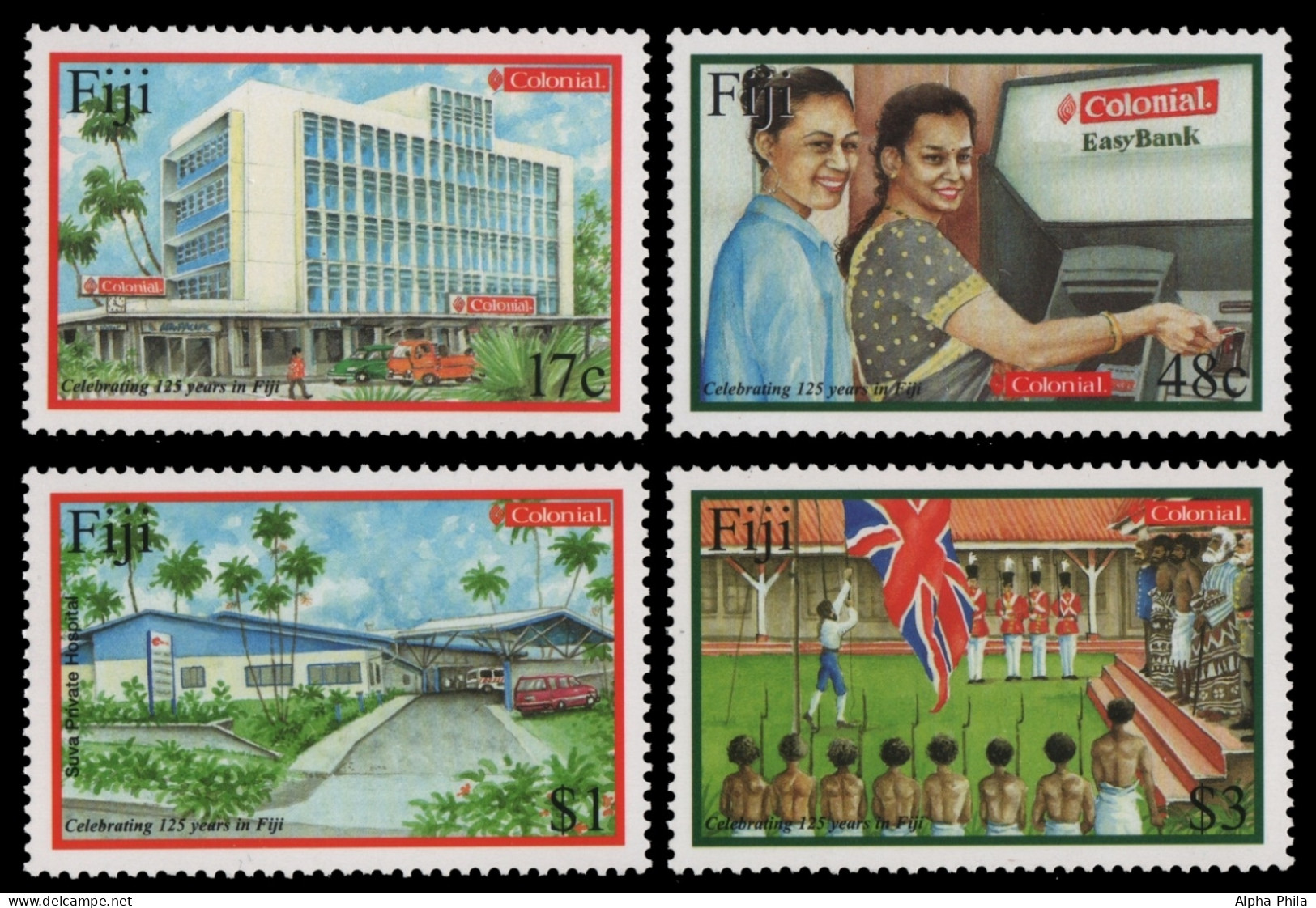 Fidschi 2001 - Mi-Nr. 988-991 ** - MNH - Colonial Bank - Fidji (1970-...)