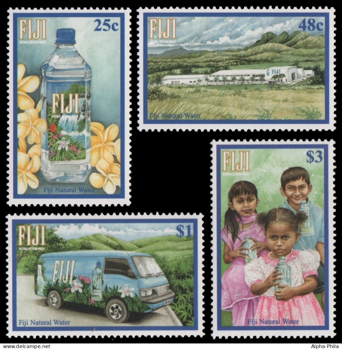 Fidschi 2002 - Mi-Nr. 1022-1025 ** - MNH - Fiji Water - Fiji (...-1970)