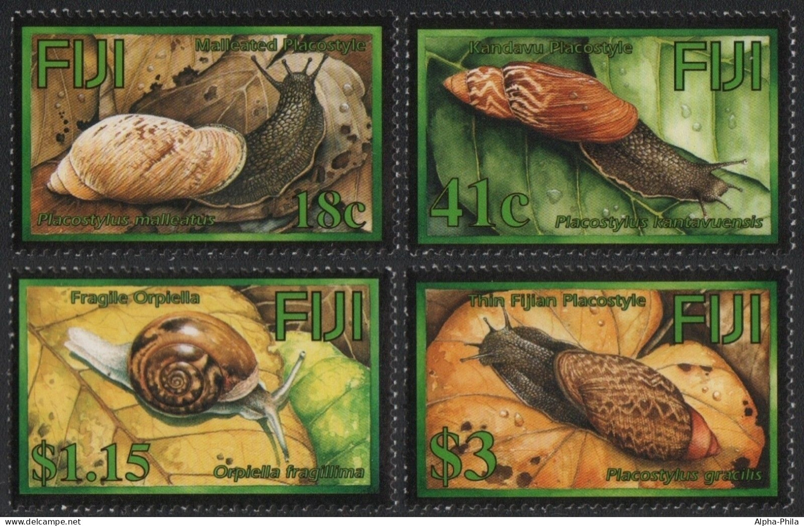 Fidschi 2004 - Mi-Nr. 1063-1066 ** - MNH - Landschnecken / Land Snails - Fiji (...-1970)